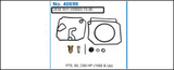 6H1-W0093-10 Carburetor Repair Seal Kit Fits Yamaha 75CET, 75TLR (75 HP)