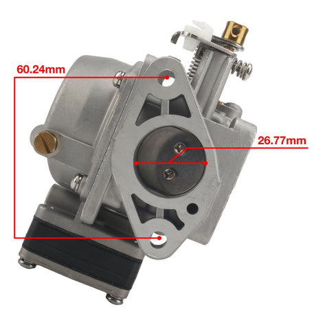 XR Marine Carburetor Assembly for Mercury Mariner 4HP 5HP - Dimensions 1