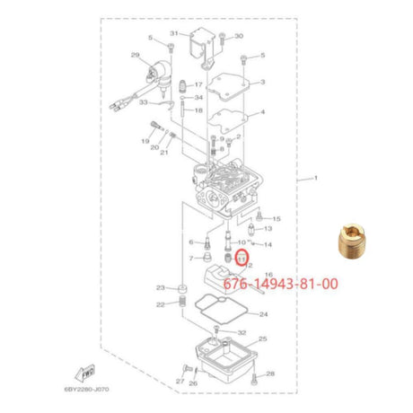 676-14943-81 Carburetor Repair Seal Kit